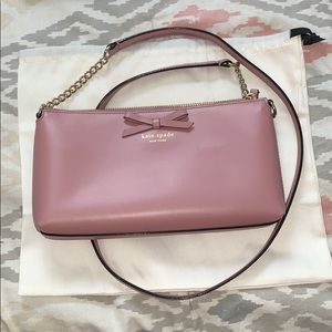 Kate Spade pink crossbody with dust bag and bow